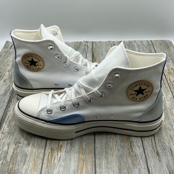 Converse Converse All Star Lift Platform Chrome Sneaker Shoes size 8 - Picture 4 of 15